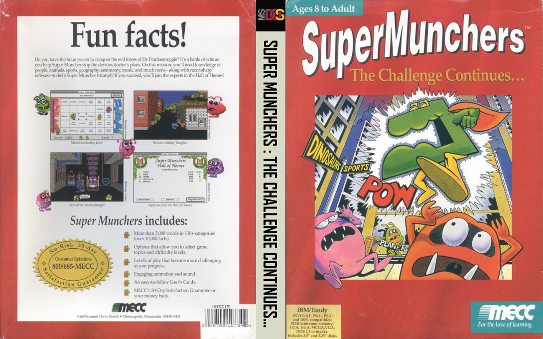 Super Munchers - The Challenge Continues... — box-texture (US)