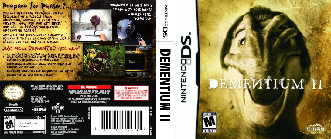 Tozasareta Byoutou - Dementium II — box-texture (US)