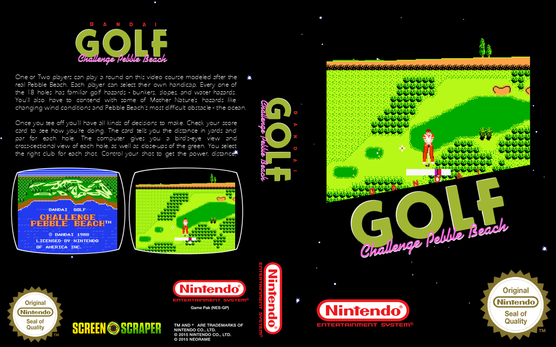 Bandai Golf - Challenge Pebble Beach — box-texture (SS)