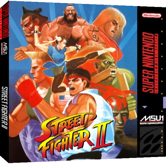 Street Fighter II — box-3D (US)