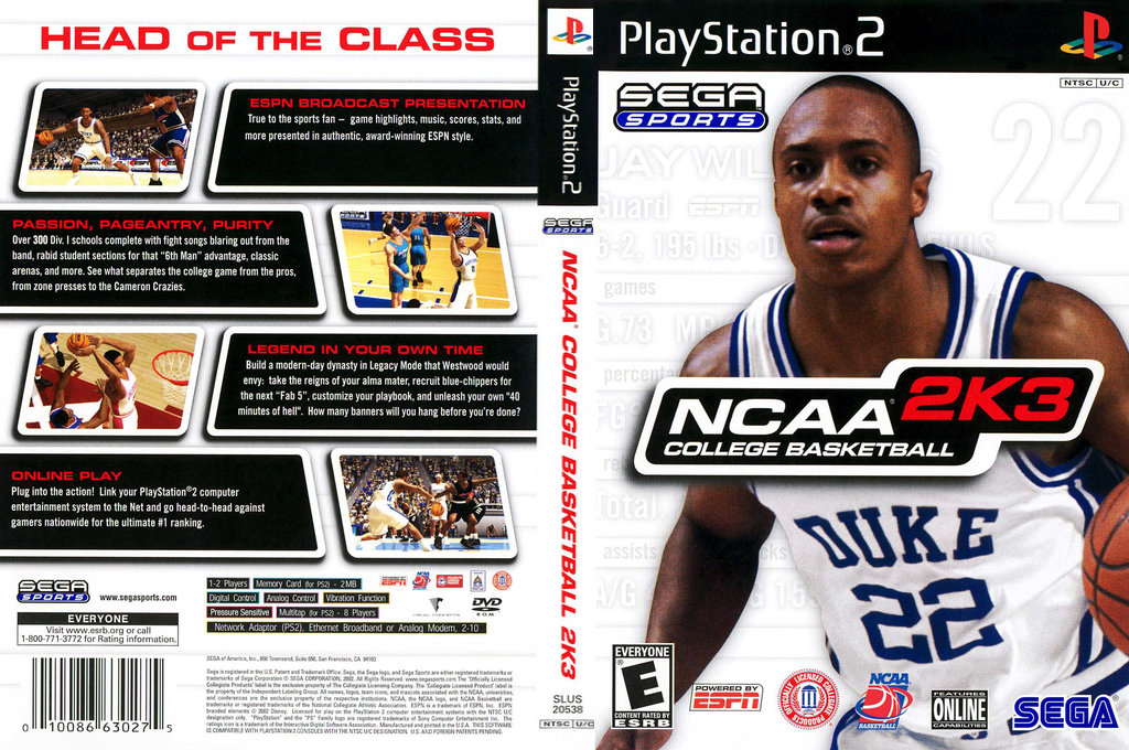 NCAA College Basketball 2K3 — box-texture (US)