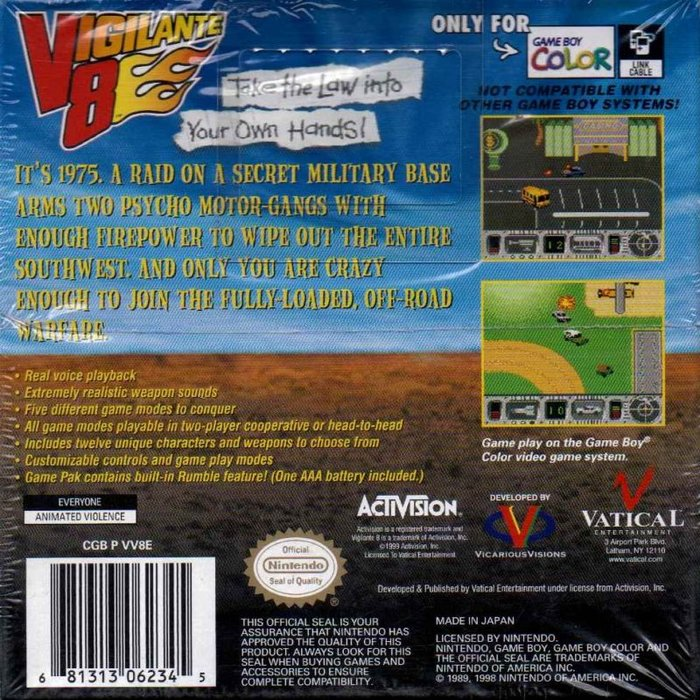 Vigilante 8 — box-2D-back (US)