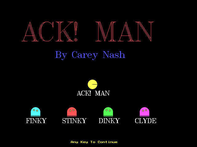 Ack! Man box art