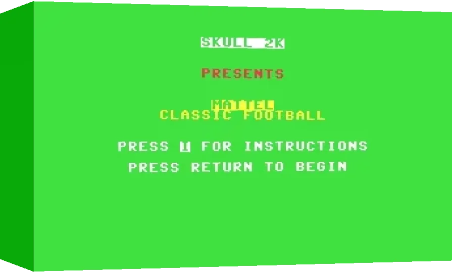 Mattel Classic Football — box-3D (WOR)