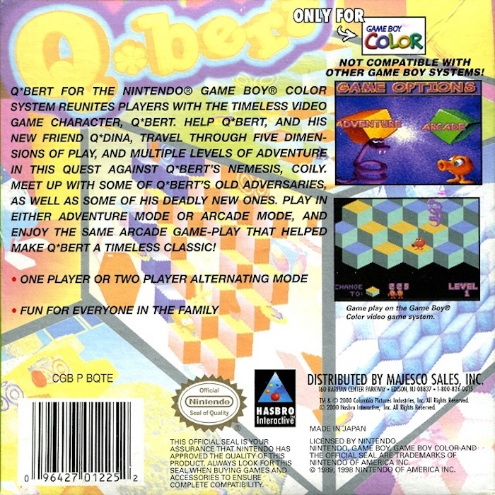 Q-bert — box-2D-back (US)