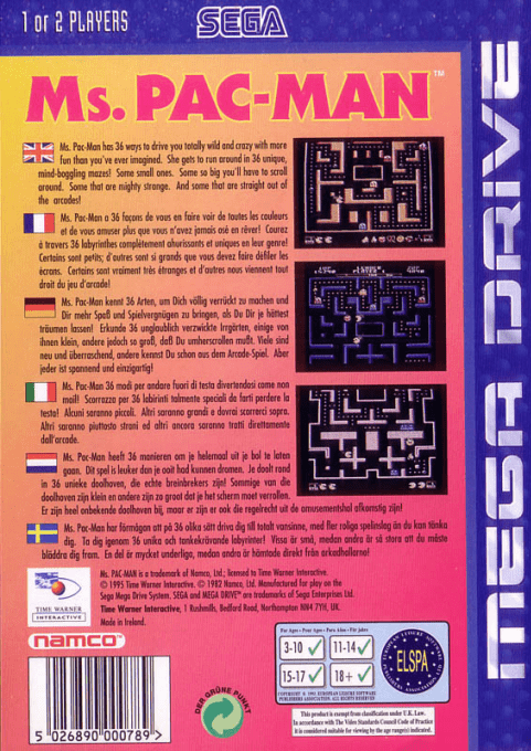 Ms. Pac-man — box-2D-back (EU)