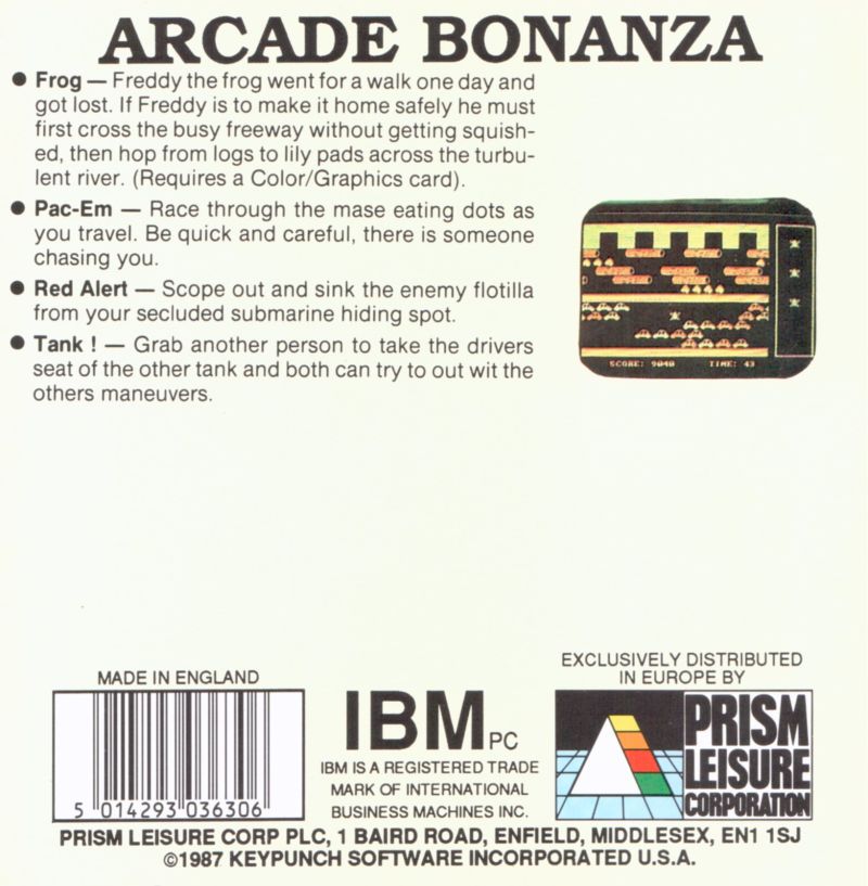 Arcade Bonanza — box-2D-back (UK)