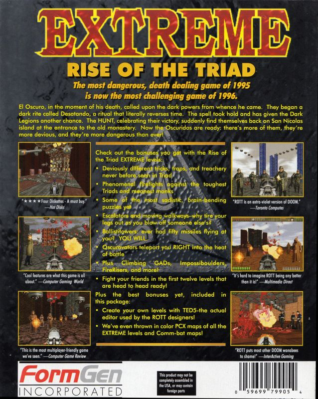 Extreme Rise Of The Triad — box-2D-back (US)