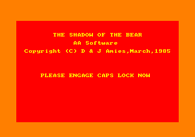 Shadow Of The Bear, The — sstitle (EU)