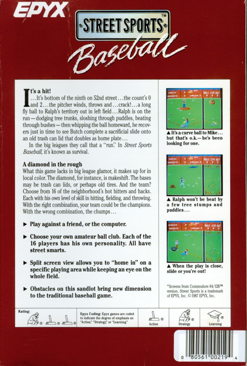 Street Sports Baseball — box-2D-back (US)