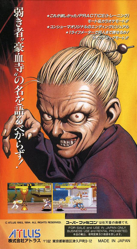 Power Instinct — box-2D-back (JP)