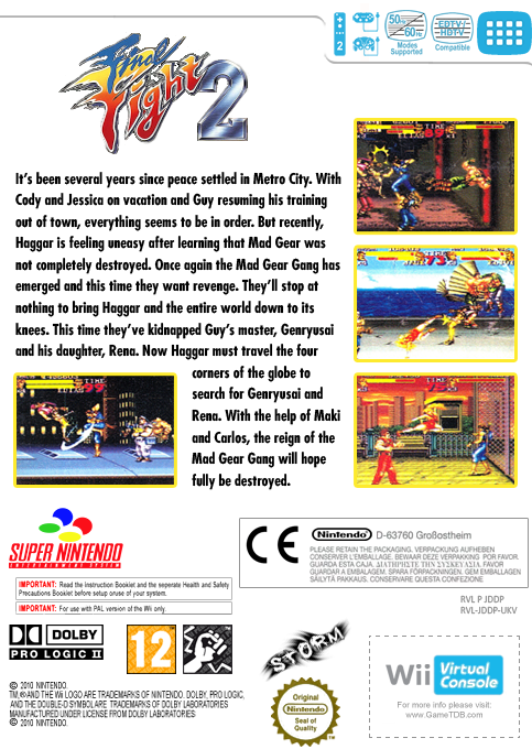 Final Fight 2 — box-2D-back (EU)