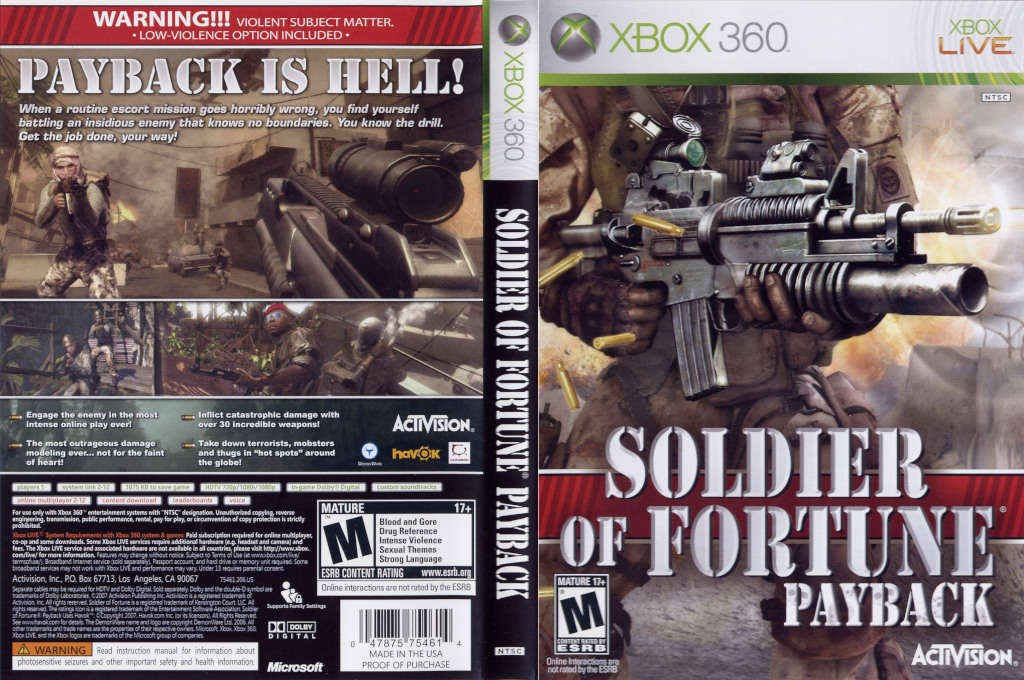 Soldier of Fortune - Payback — box-texture (US)