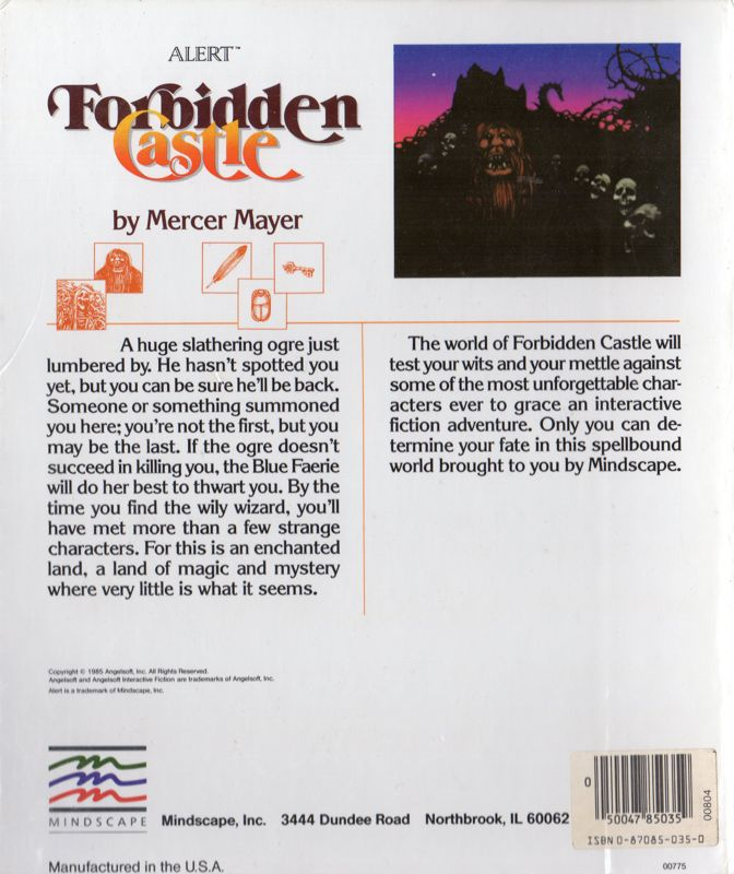 Forbidden Castle — box-2D-back (US)