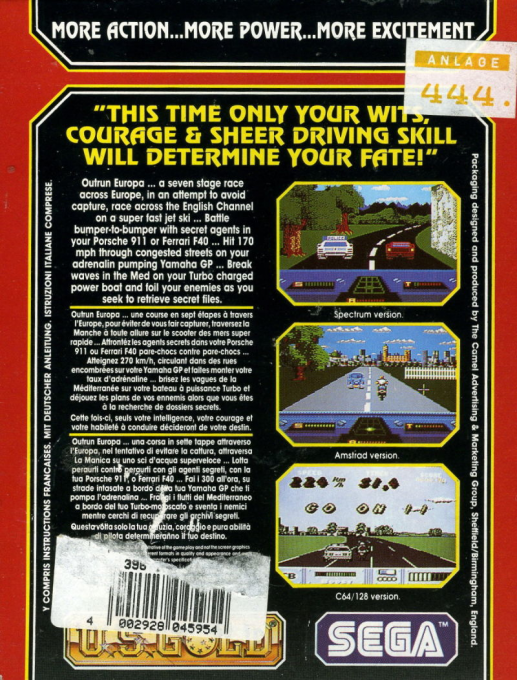 Out Run Europa — box-2D-back (EU)