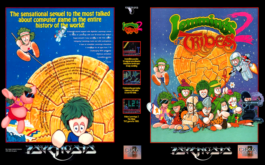 Lemmings 2 - The Tribes — box-texture (EU)