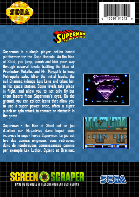 Superman - The Man Of Steel — box-2D-back (SS)