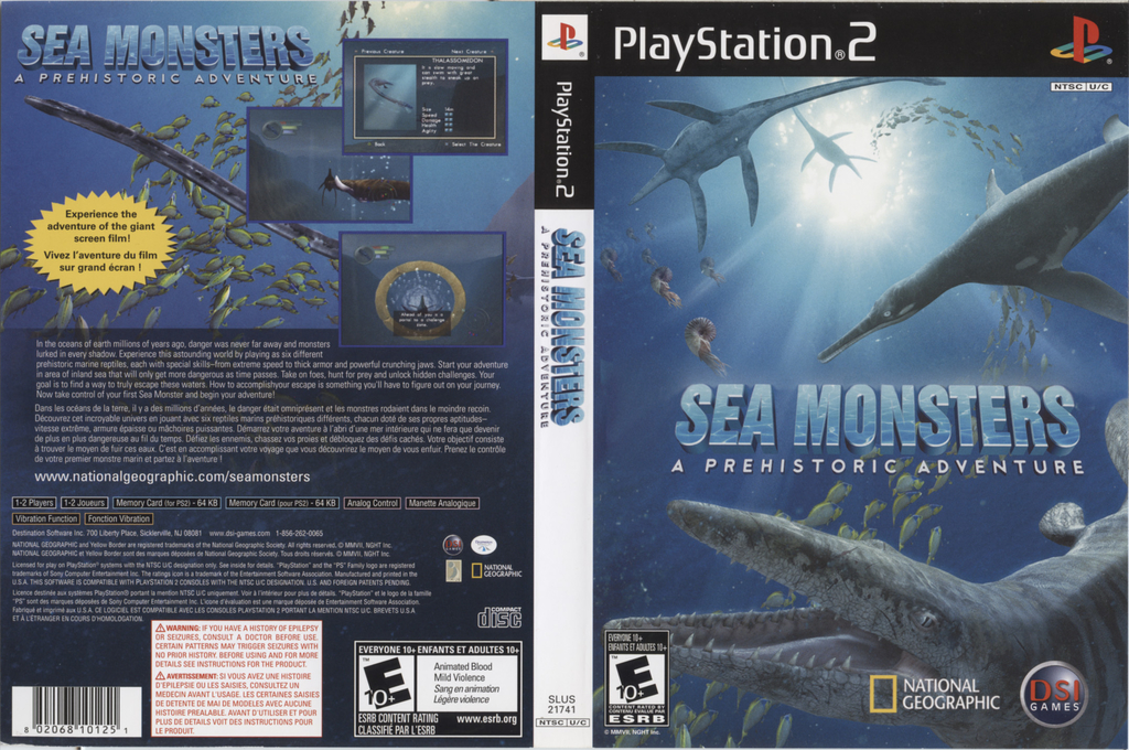 Sea Monsters - A Prehistoric Adventure — box-texture (US)