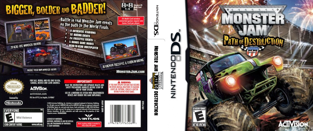 Monster Jam - Path of Destruction — box-texture (US)