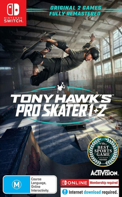 Tony Hawk's Pro Skater 1 plus 2 — box-2D (AU)