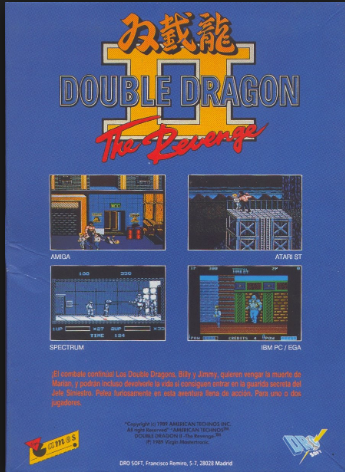 Double Dragon 2 - The Revenge — box-2D-back (EU)