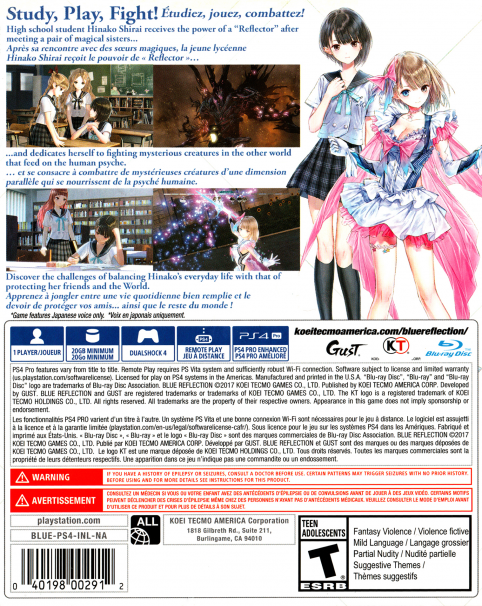 Blue Reflection — box-2D-back (US)