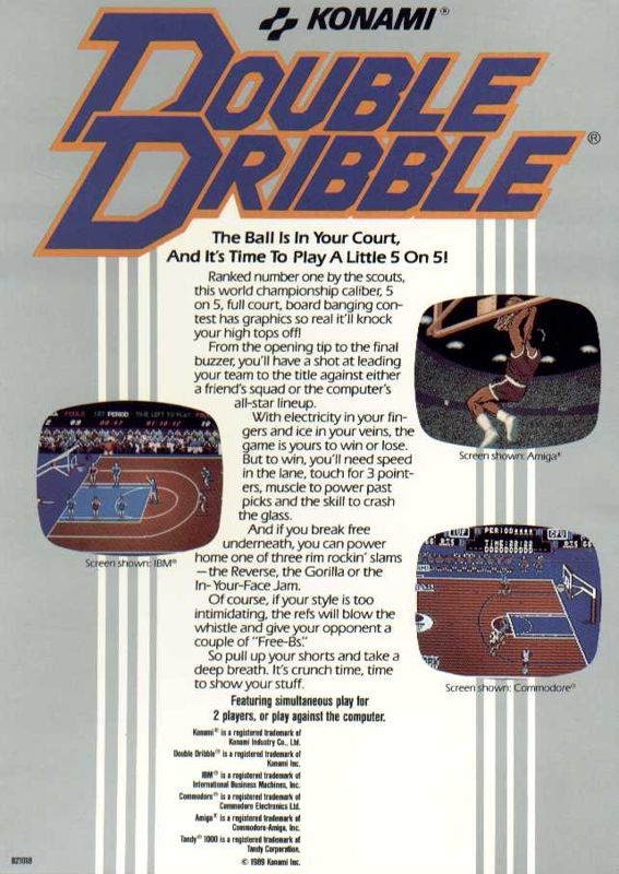 Double Dribble — box-2D-back (US)