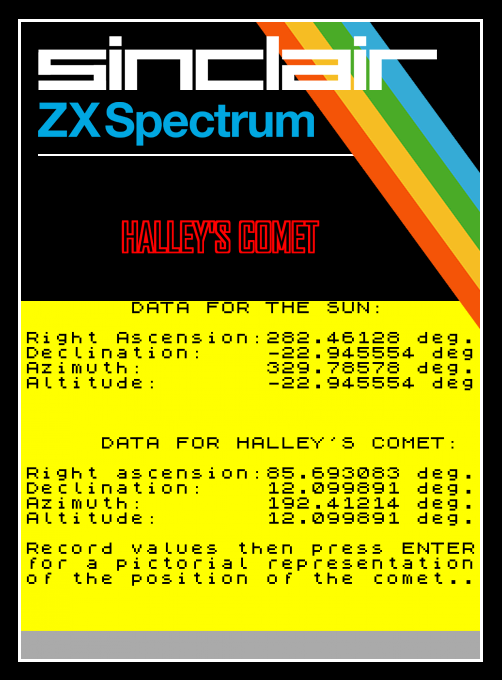 Halley's Comet box art