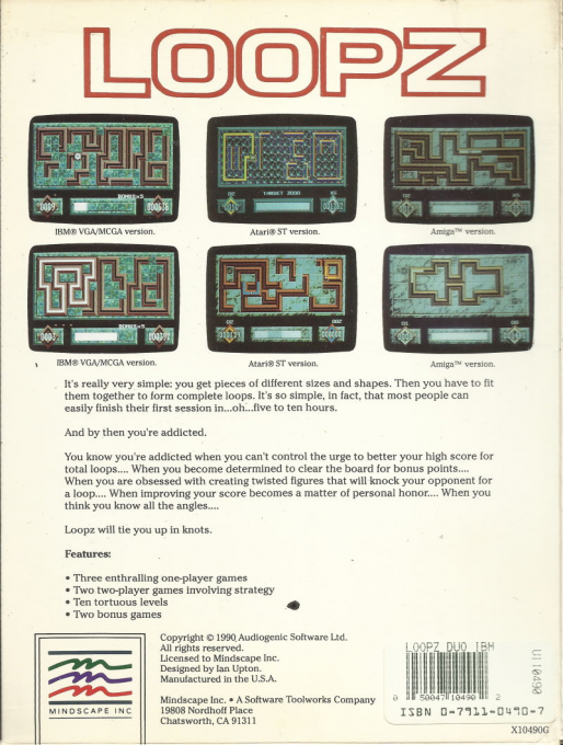 Loopz — box-2D-back (US)