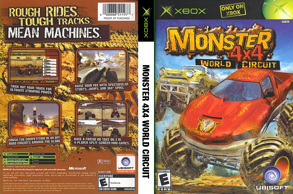 Monster 4x4 World Circuit — box-texture (US)