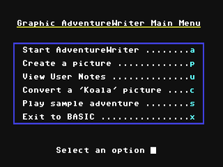 Graphics Adventure Writer — ss (WOR)