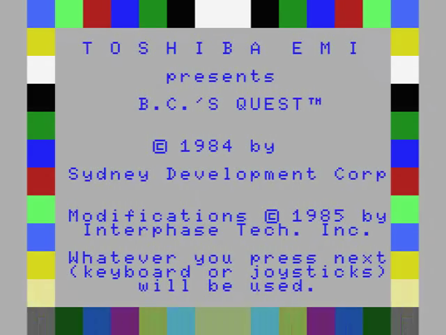 B.C.'s Quest — sstitle (JP)