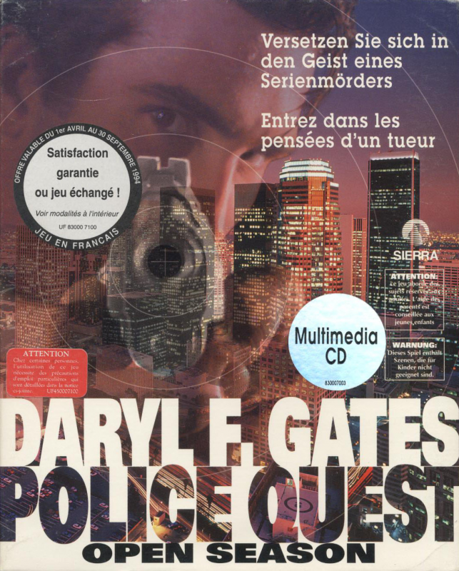 Daryl F. Gates Police Quest - Open Season — box-2D (FR)