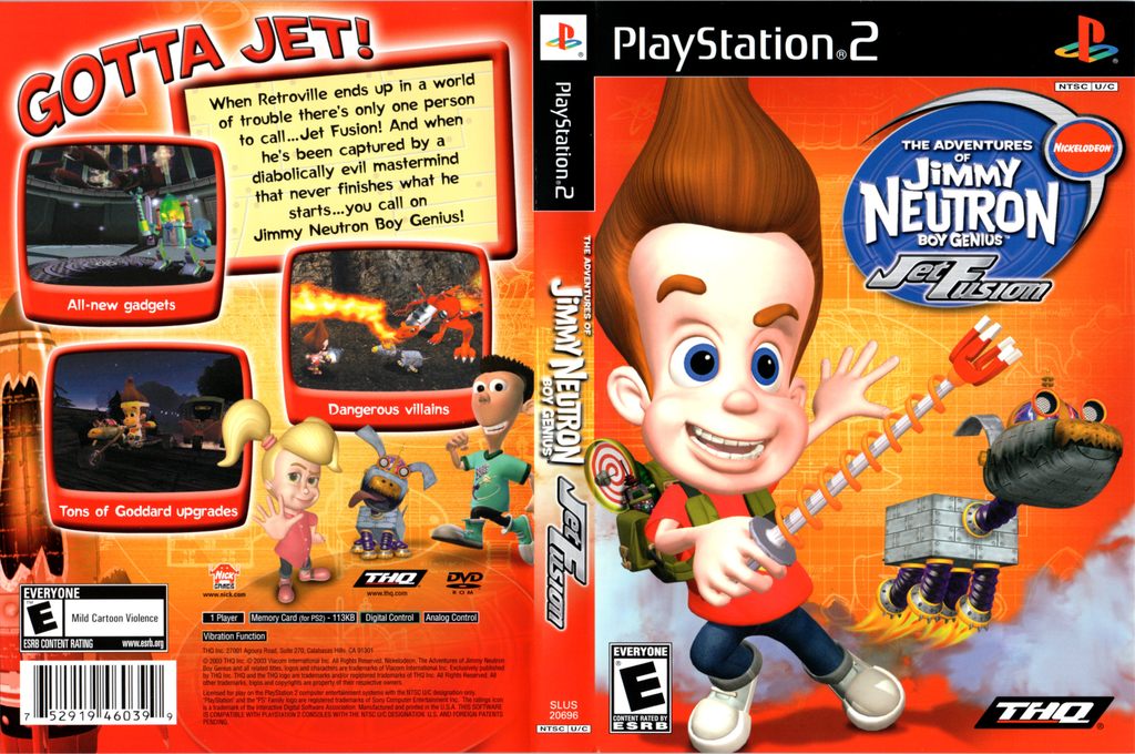 Nickelodeon Jimmy Neutron - Boy Genius - Jet Fusion — box-texture (US)