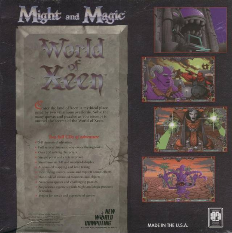 Might and Magic - World of Xeen — box-2D-back (US)