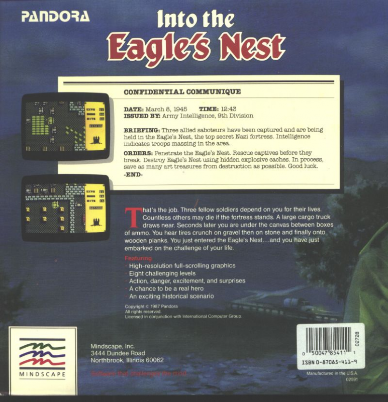 Into The Eagle's Nest — box-2D-back (US)