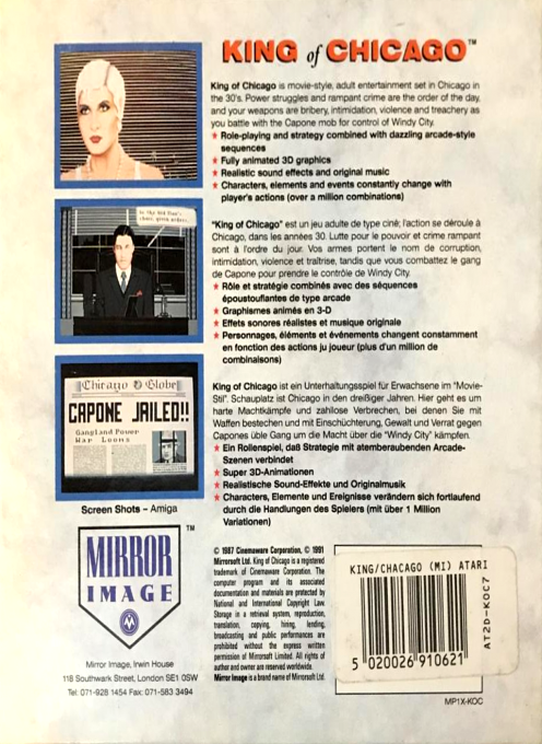 King Of Chicago, The — box-2D-back (EU)