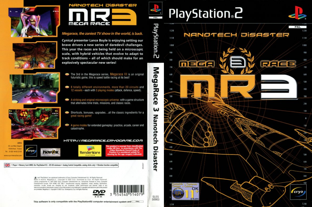 MegaRace 3 - Nanotech Disaster — box-texture (EU)