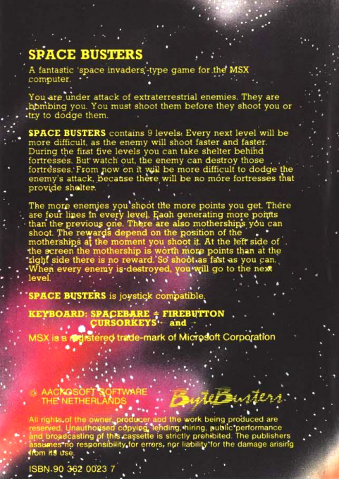 Space Busters — box-2D-back (EU)