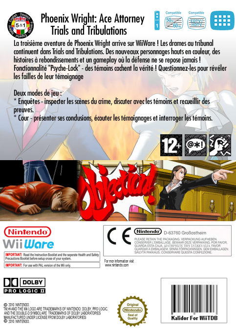 Phoenix Wright - Ace Attorney - Trials And Tribulations — box-2D-back (FR)