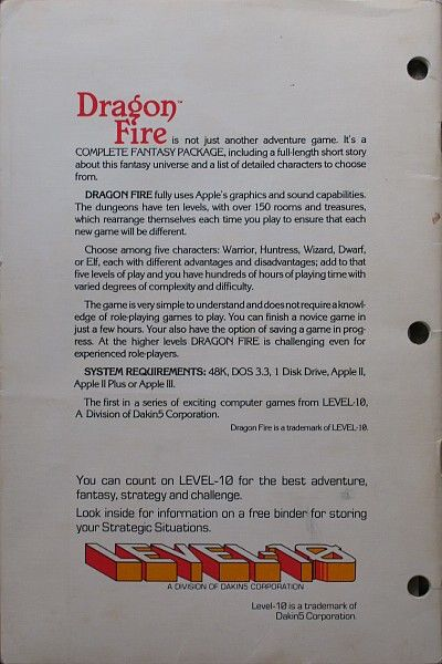 Dragon Fire — box-2D-back (US)