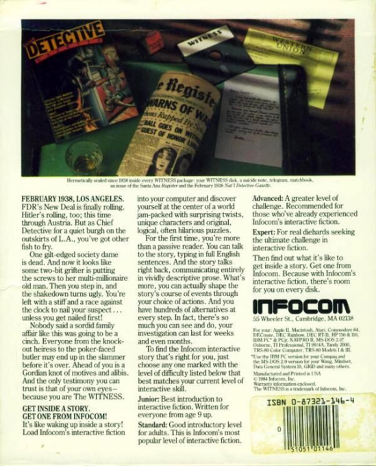 Witness, The — box-2D-back (US)