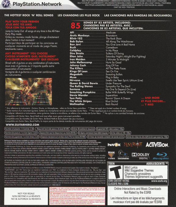 Guitar Hero 5 — box-2D-back (US)