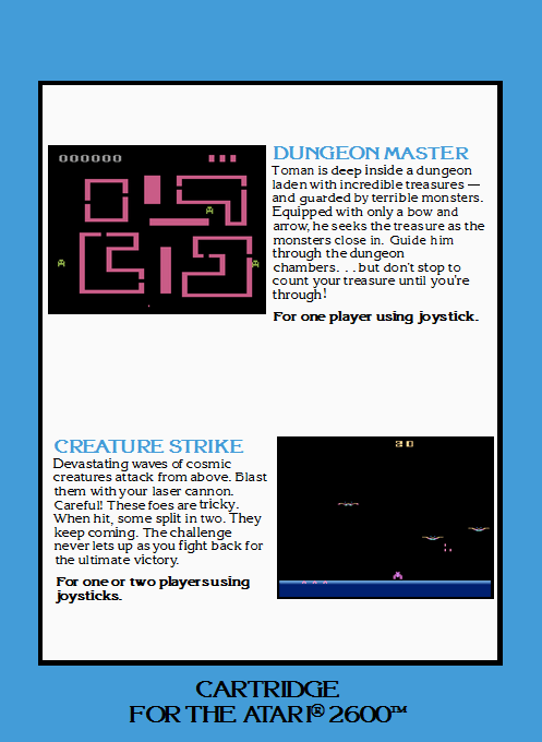 2 Pak Special - Dungeon Master - Creature Strike — box-2D-back (EU)