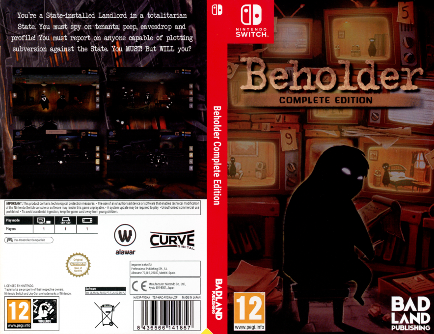 Beholder Complete edition — box-texture (EU)