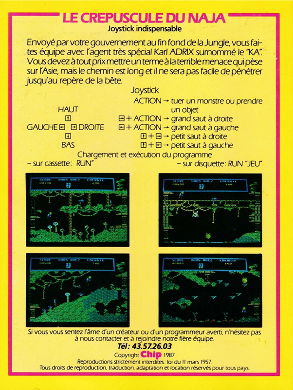 Crépuscule Du Naja, Le — box-2D-back (FR)