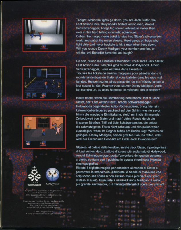 Last Action Hero — box-2D-back (EU)