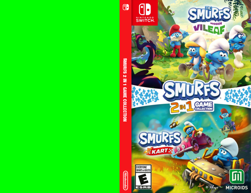 Smurfs 2 in 1 Game Collection — box-texture (US)