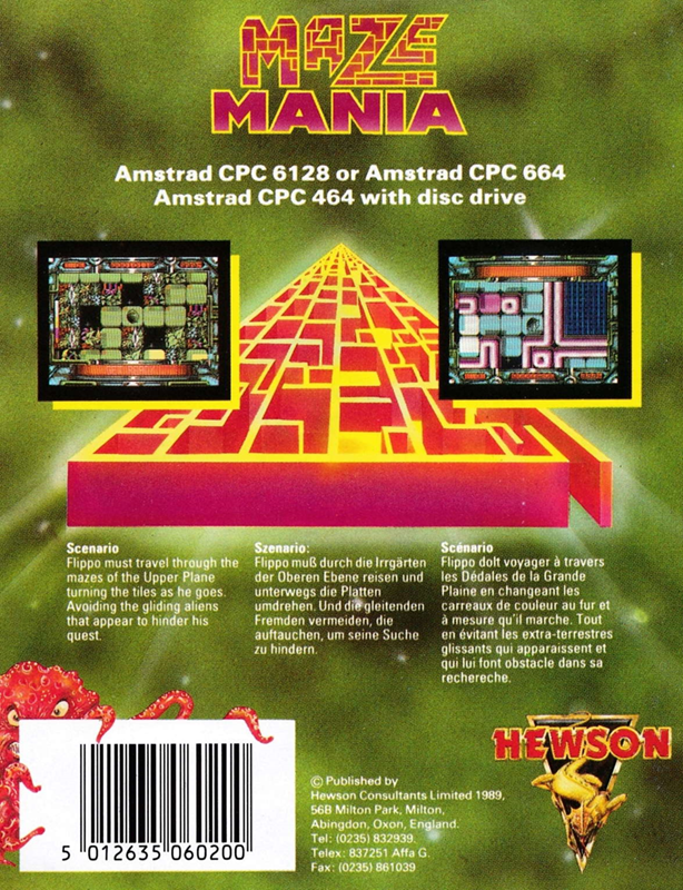 Maze Mania — box-2D-back (EU)