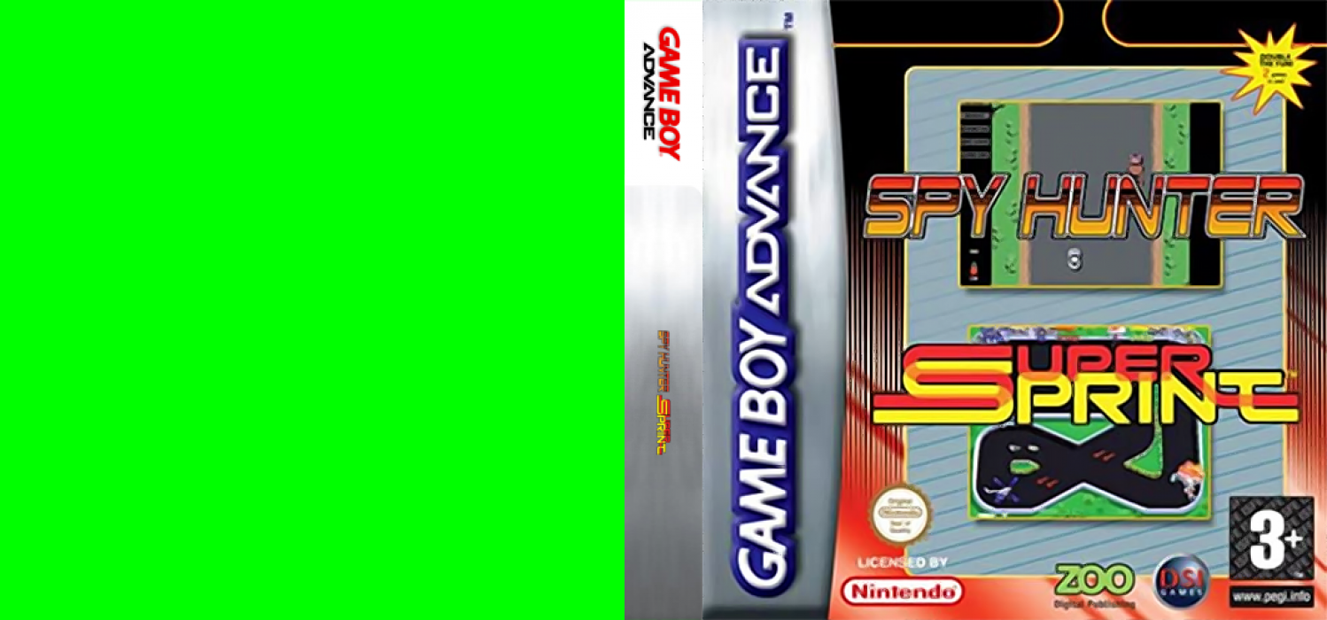 2 Games in One! - Spy Hunter + Super Sprint — box-texture (EU)